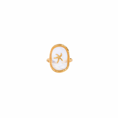 Starfish Acrylic Oval Ring