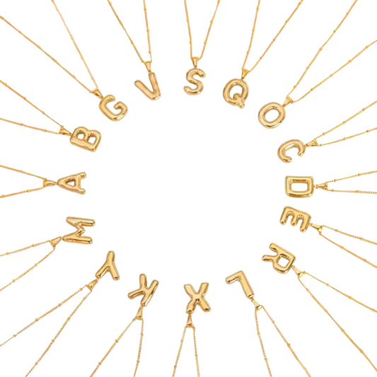 SS Chunky Bubble Initial Necklace