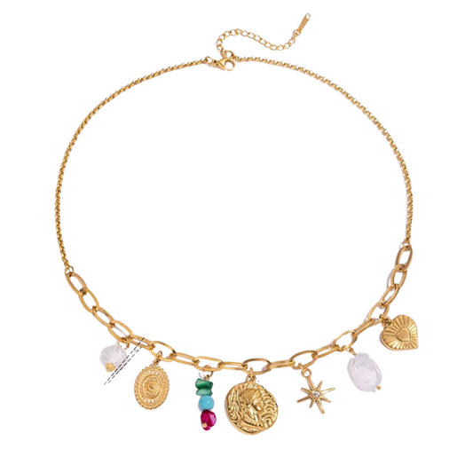Chunky Charms Two Style Long Necklace