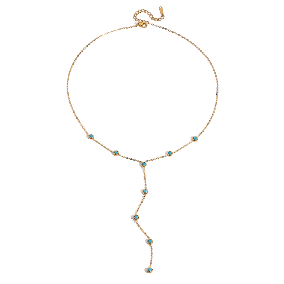 Mini Turquoise Lariat Necklace