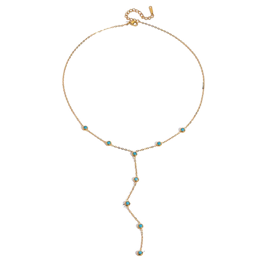 Mini Turquoise Lariat Necklace
