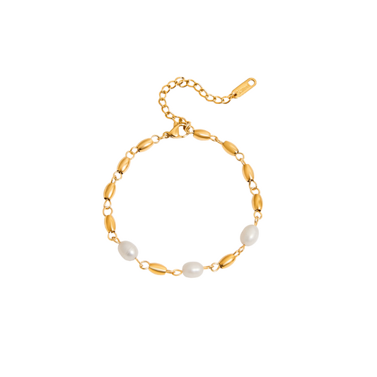 Rice Pearls & Beads Bracelet