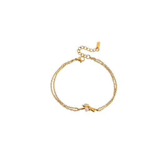 Mini Pearl Knot Chain Bracelet
