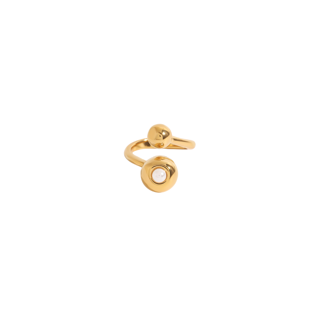 Ball Pearl Open Ring