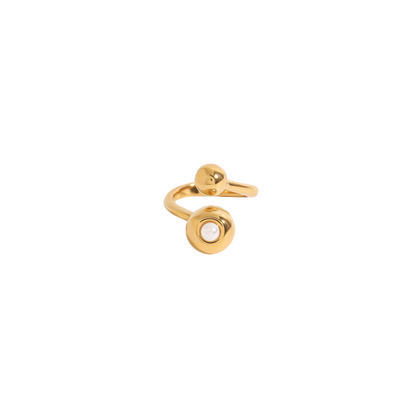 Ball Pearl Open Ring