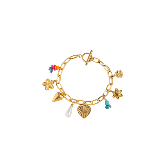 Mixed Colorful  Charms Bracelet