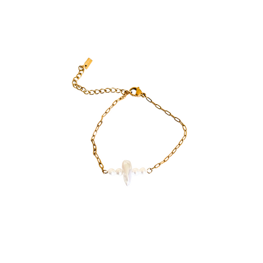 Pearls Pendant Chain Bracelet