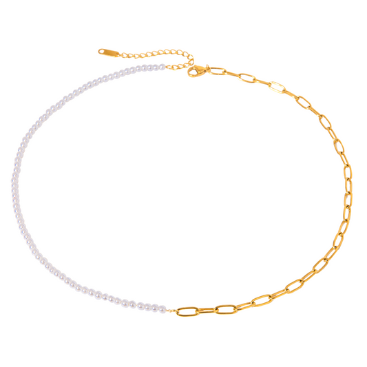 Mini Pearls Two Style Chain Necklace