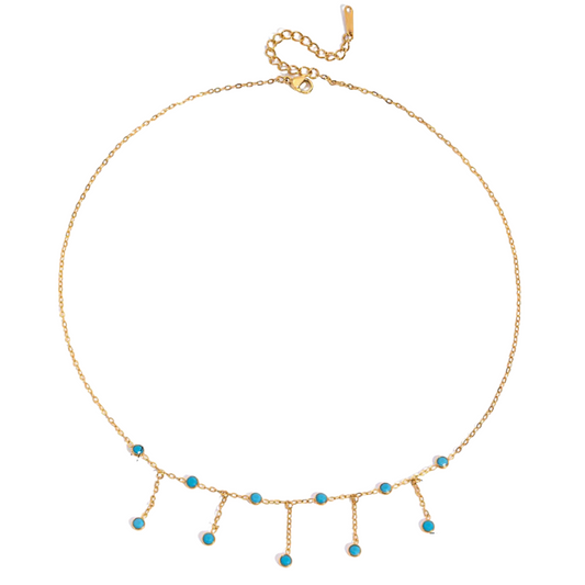 Mini Turquoise Tassel Necklace