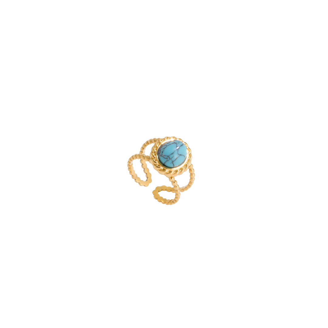 Oval Turquoise Adjustable Ring