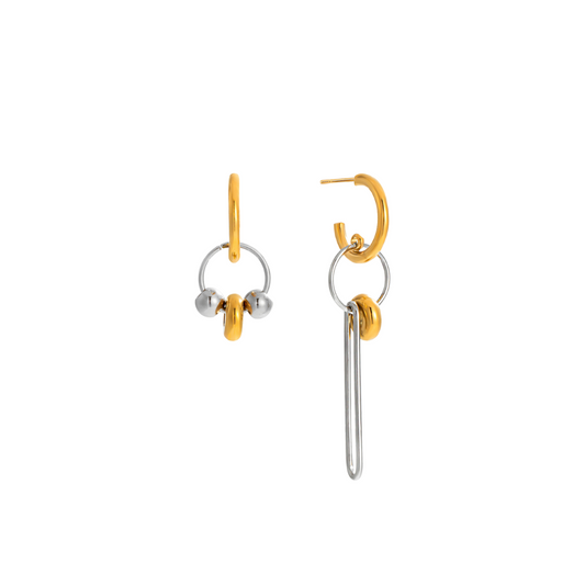 Two Tone Irregular Earrings