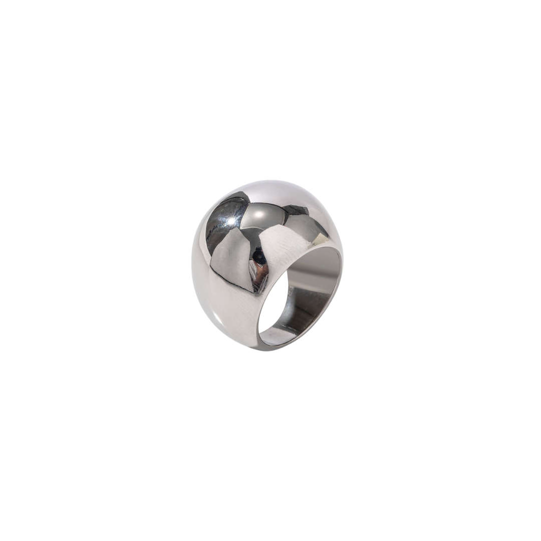 Silver Chunky Dome Ring