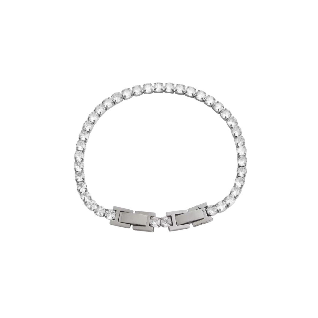 Silver Dainty Zirconias Tennis Bracelet 4mm