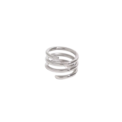 Silver Spiral Band Ring
