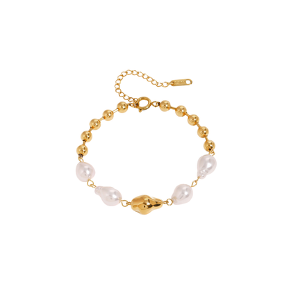 Irregular Pearls & Balls Bracelet