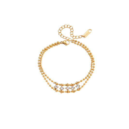 Zirconias Mini Beads Chain Bracelet