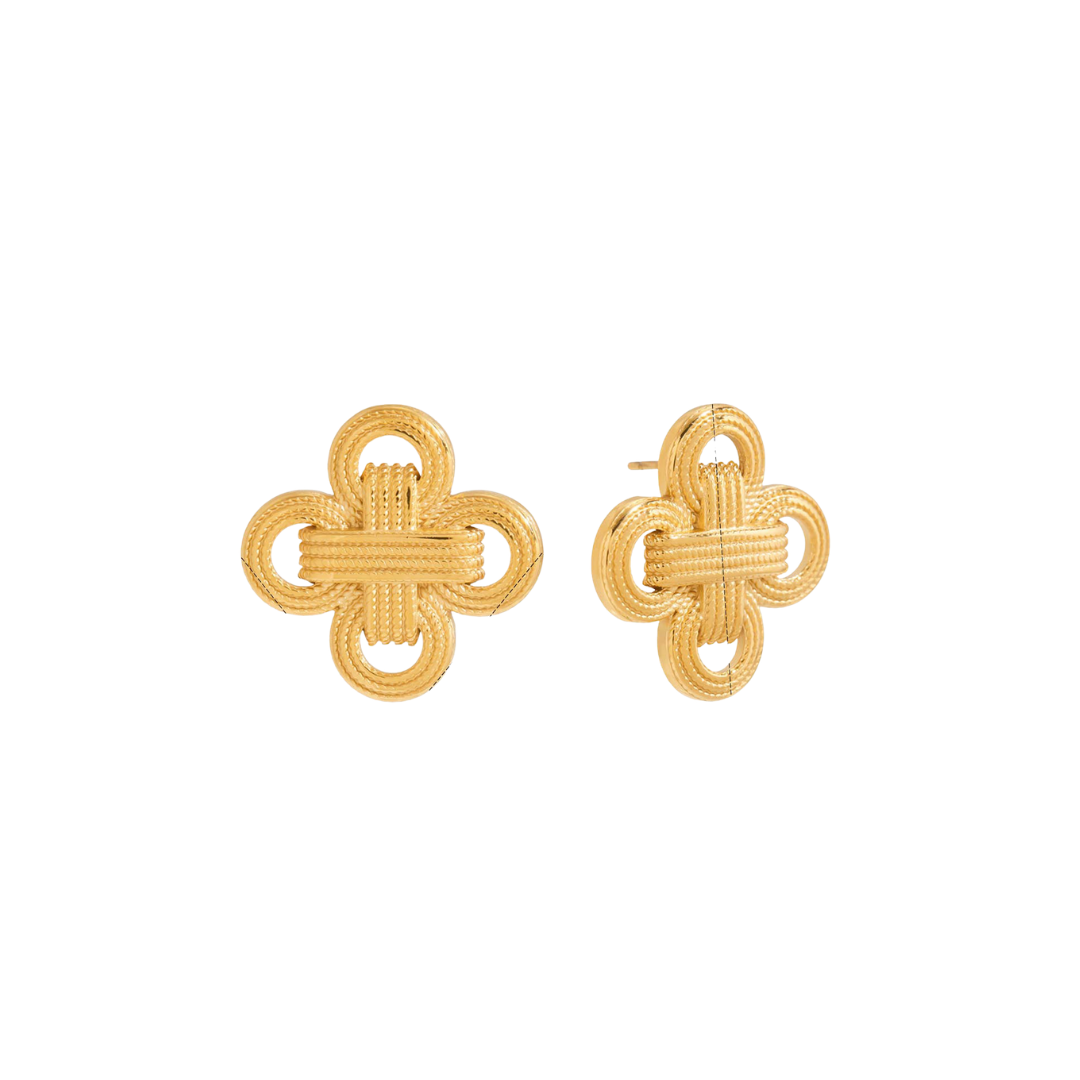 Knot Cross Stud Earrings