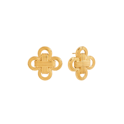 Knot Cross Stud Earrings