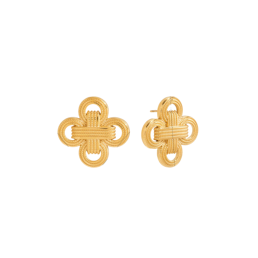 Knot Cross Stud Earrings