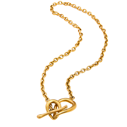 Chunky Knot Pendant Chain Necklace