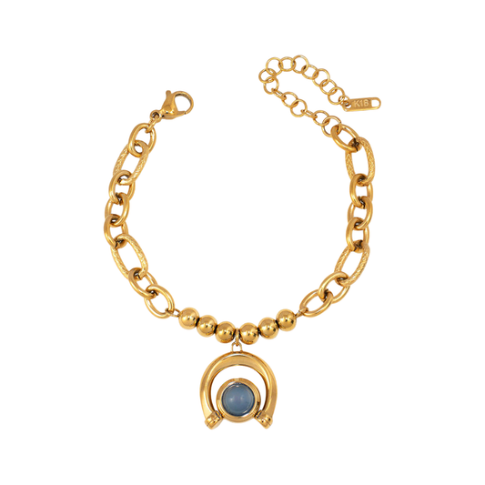 Blue Stone Pendant Bracelet