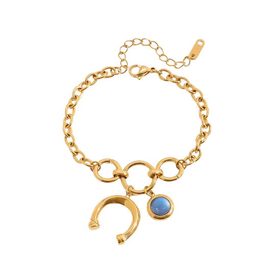 Blue Stone Pendants Bracelet