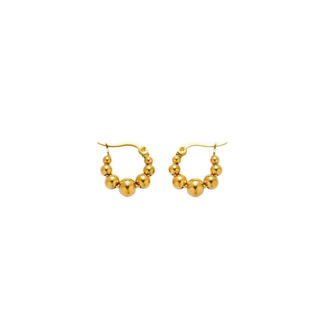 Small Balls Hoop Earrings