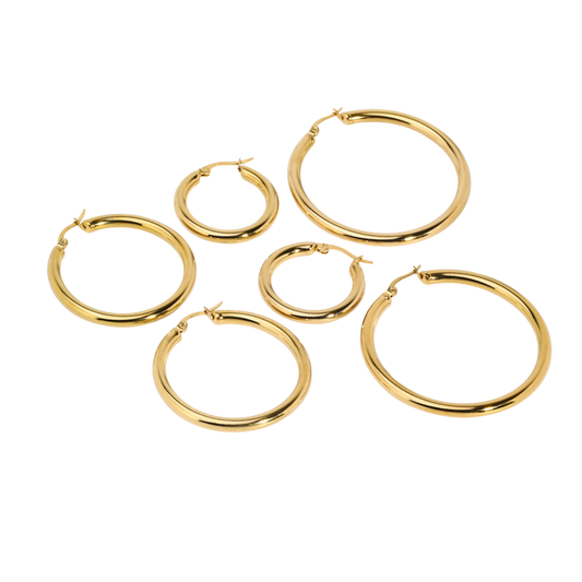 Gold Classic Hoop Earrings