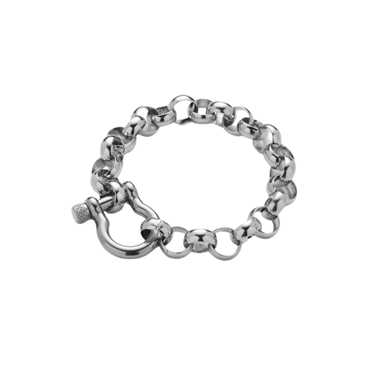 Silver Chunky Buckle Bracelet