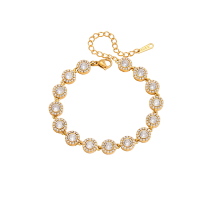 Gold Round Zirconias Bracelet