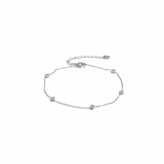 Silver Mini Zirconias Bracelet