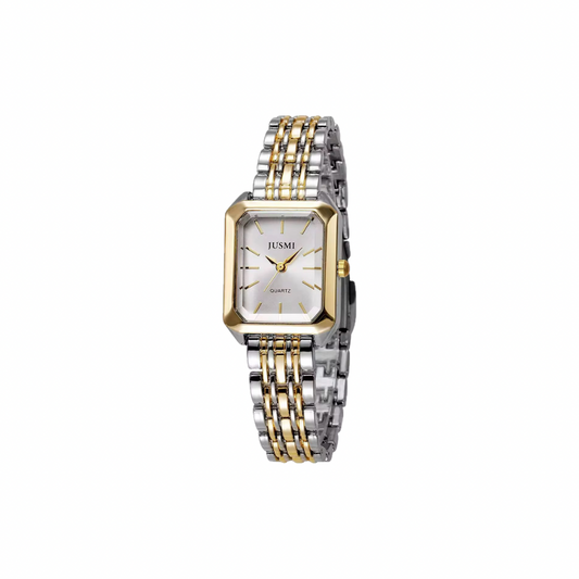 Two Tone Rectangular Watch