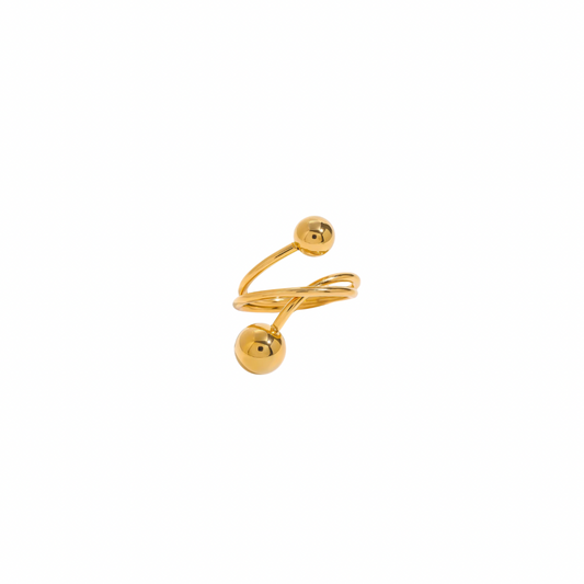 Chunky Balls Interlaced Ring