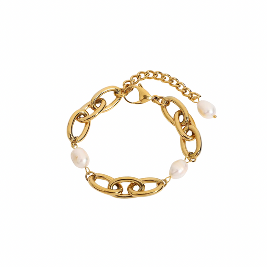 Freshwater Pearls Chunky Chain Bracelet