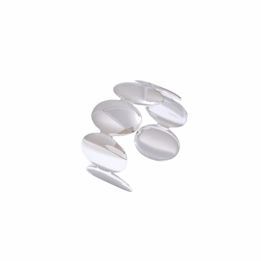 Silver Ovals Cuff Bracelet