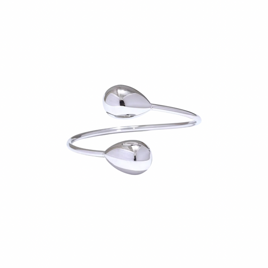 Silver Drops Flexible Bangle
