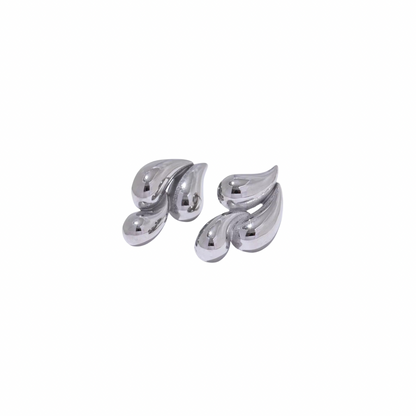 Silver Tears Drops Studs Earrings