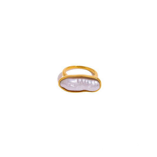 Textured Baroque Pearl Ring