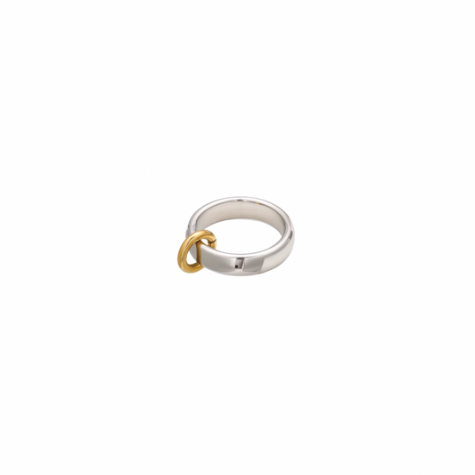 Two Tone Hoop Band Ring