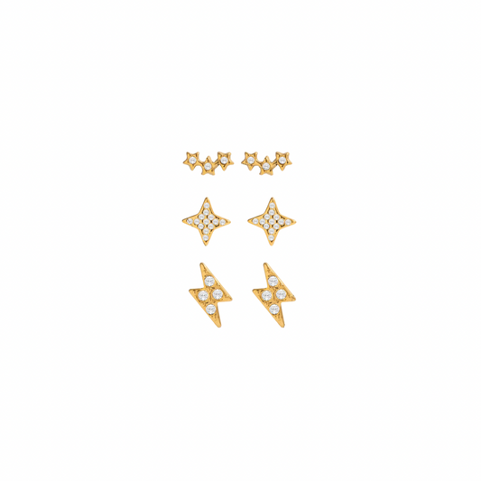 Stars Zirconias Mini Studs Set
