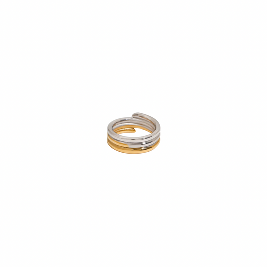 Two Tone Spring Band Ring