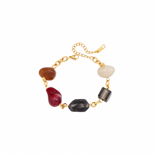Resin Stones Chain Bracelet