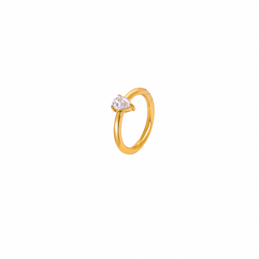 Pear Zirconia Single Ring