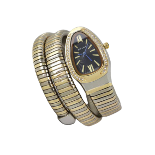 Iconic Serpenti Style Watch (Two Tone / Black)