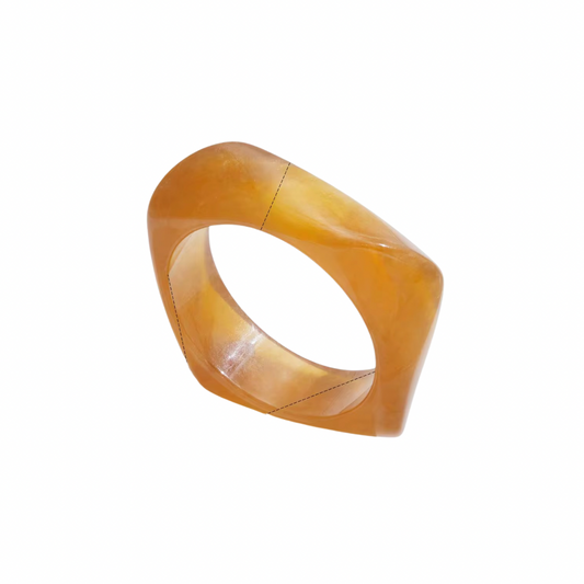 Resin Amber Bangle Bracelet