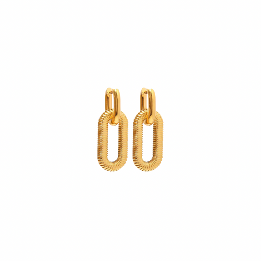 Oval Layered Hoop Earrings
