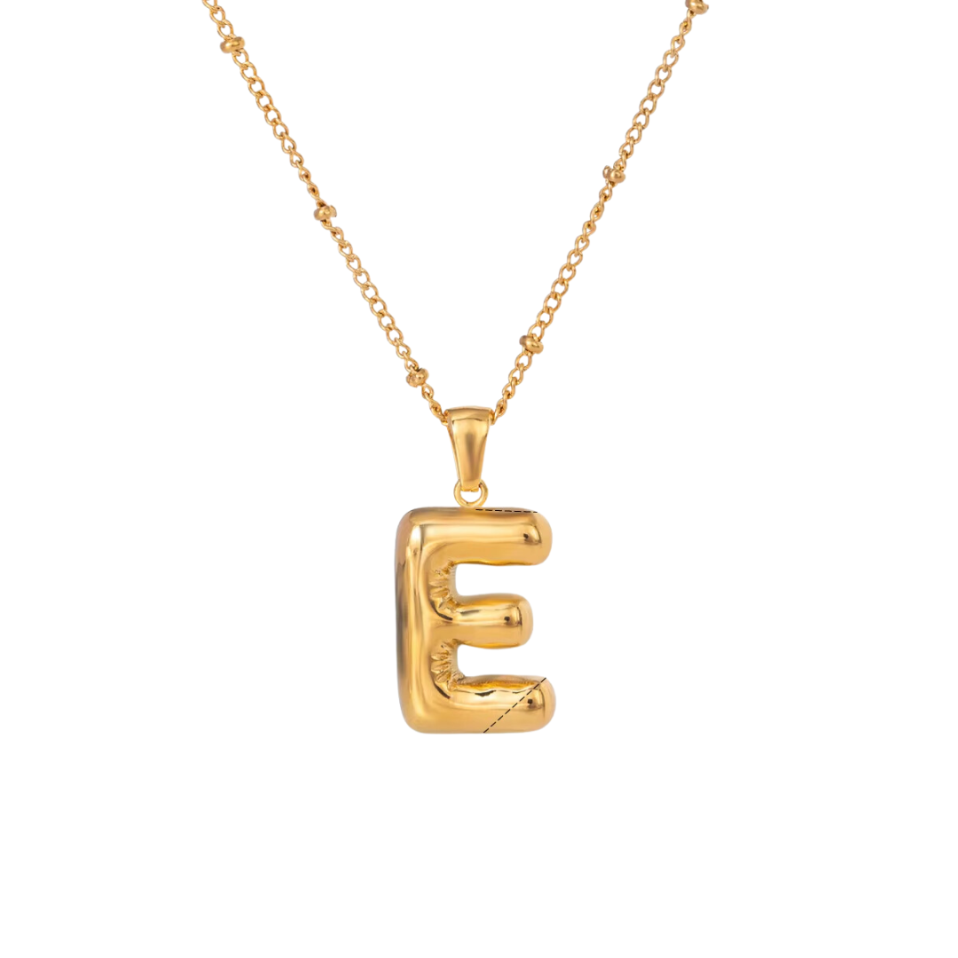 SS Chunky Bubble Initial Necklace