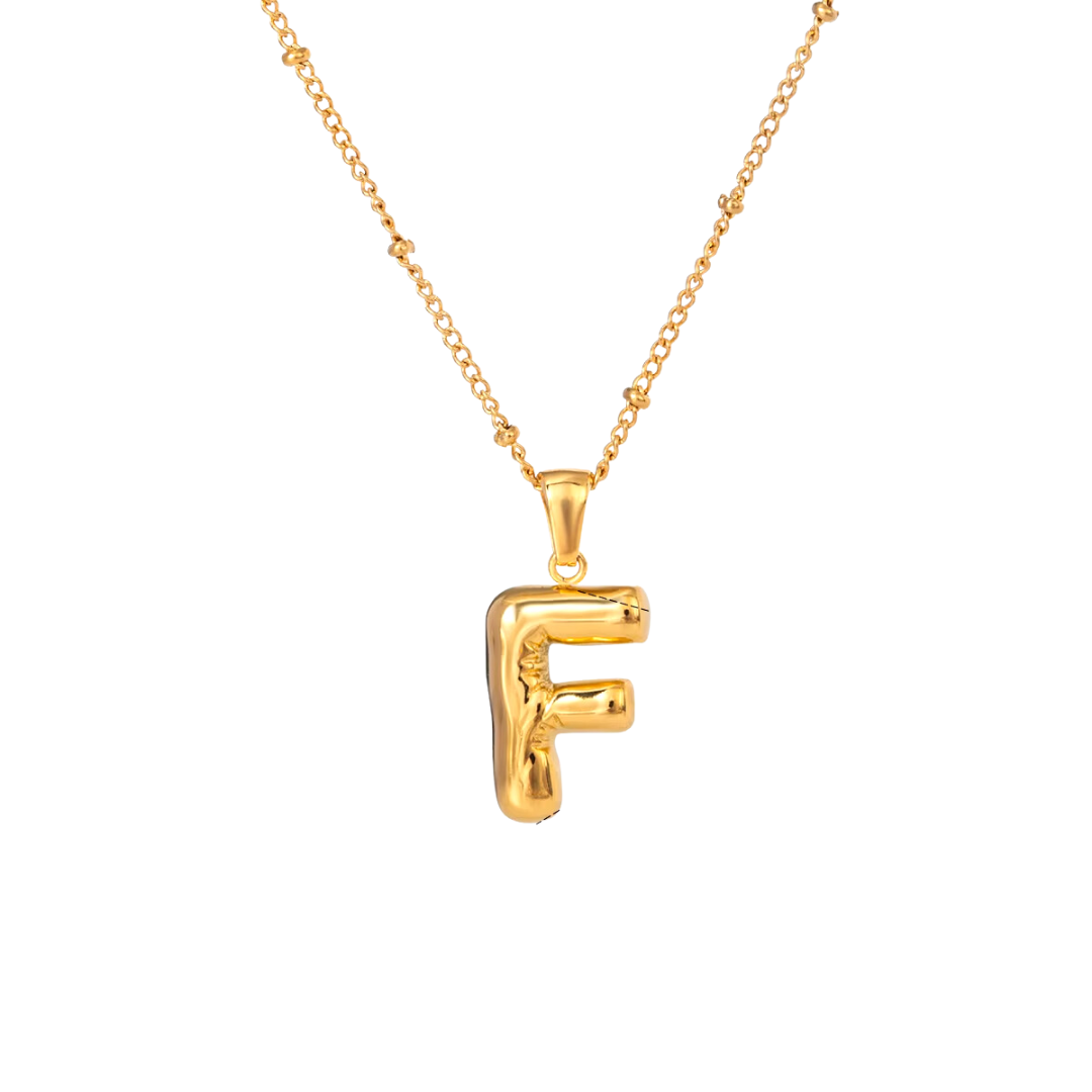SS Chunky Bubble Initial Necklace