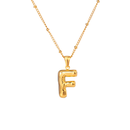 SS Chunky Bubble Initial Necklace