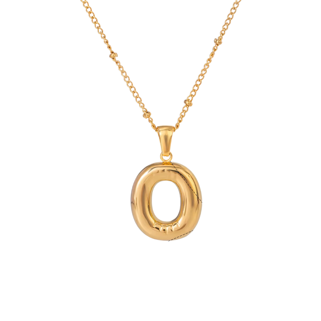 SS Chunky Bubble Initial Necklace